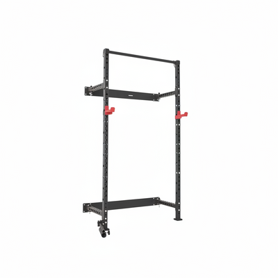Folding Power Cage, Wall-Mounted Power Rack Squat Rack, Multifunctional Strength Training Workout Equipment 1000 Lbs.