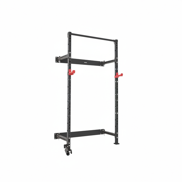 Folding Power Cage, Wall-Mounted Power Rack Squat Rack, Multifunctional Strength Training Workout Equipment 1000 Lbs.