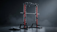 SR01 Smith Machine, 2000LBS Multi-Function Power Cage with LAT Pulldown System, All-In-One Home Gym Squat Rack with Smith Bar and Training Attachments for Full Body Workouts — Lifestyle