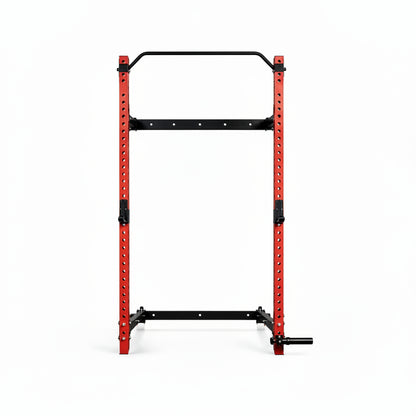 Folding Wall Mounted Squat Rack, 2.36" X 2.36" Power Racks for Home Gym, 1000 LBS Capacity Squat Rack with Pull up Bar, J Hooks and Ladmine Attachments