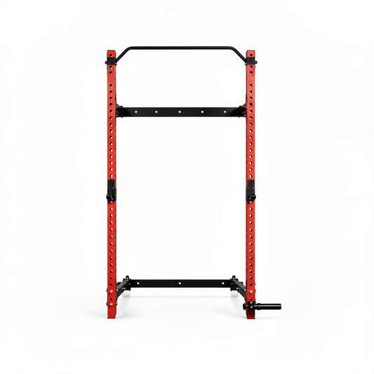 Folding Wall Mounted Squat Rack, 2.36" X 2.36" Power Racks for Home Gym, 1000 LBS Capacity Squat Rack with Pull up Bar, J Hooks and Ladmine Attachments
