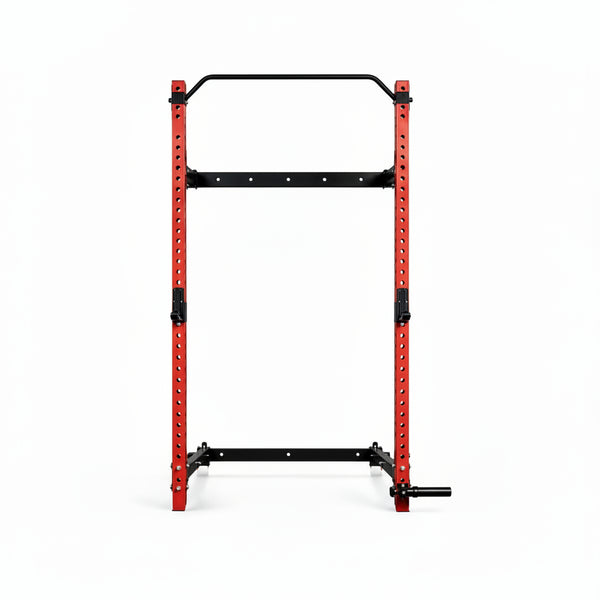Folding Wall Mounted Squat Rack, 2.36" X 2.36" Power Racks for Home Gym, 1000 LBS Capacity Squat Rack with Pull up Bar, J Hooks and Ladmine Attachments