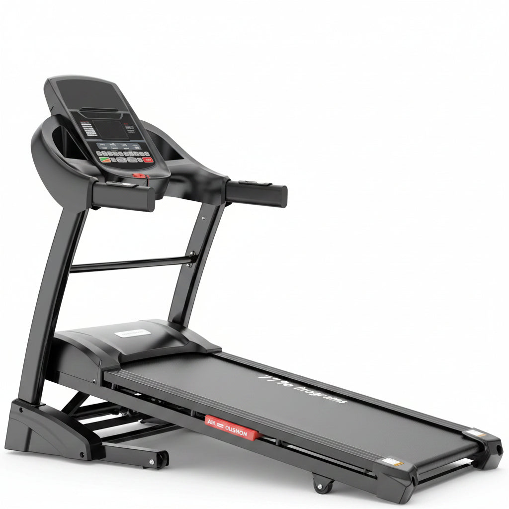 4.5HP Folding Treadmill for Home with 15 Auto Incline, Smart APP, 300Lbs, Hifi Bluetooth Speakers, 64 Programs, 10MPH Speed, Foldable Eletreadmill Running Machine, Knee Strap Gift